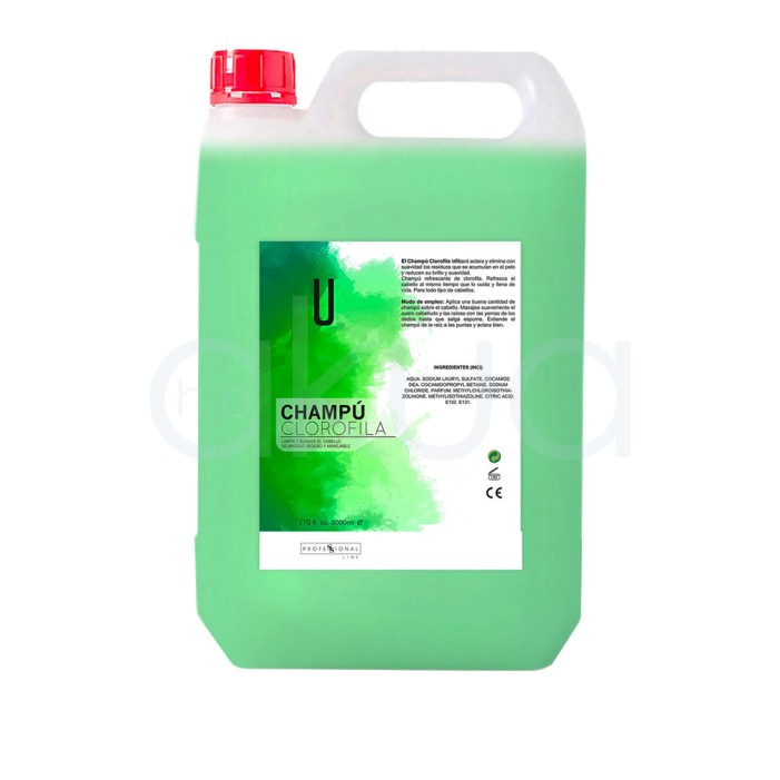 Garrafa Champu Clorofila profesional 5l H2oAkua